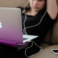 teenager phone laptop technology