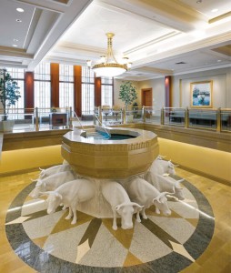 Mormon temple baptismal font