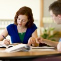 teenagers studying