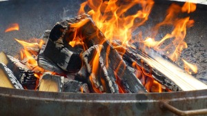 fire for barbecue