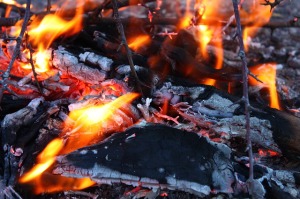 fire in embers