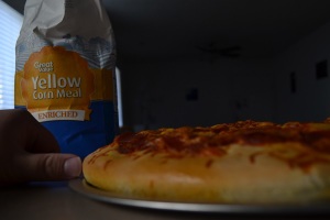 finished homemade pizza