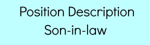 Son-in-law wanted
