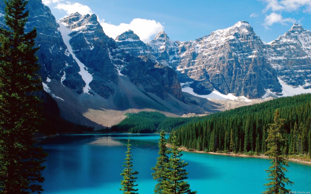 beautiful mountains with lake