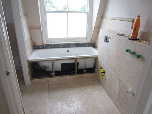 unfinished bathroom
