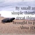 by small and simple things are great things brought to pass.
