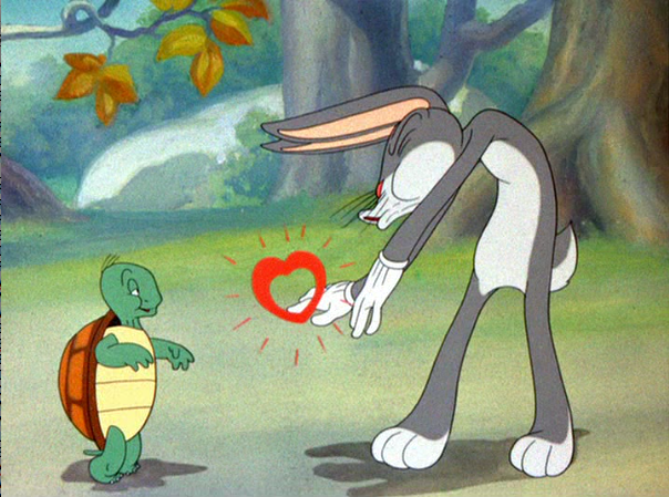 cartoon image of tortoise and hare