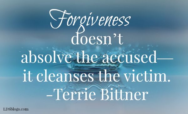 Forgiveness Cleanses the Victim
