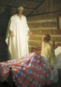 The Angel Moroni appears to Joseph Smith
