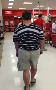 The backwards outfit from the back.