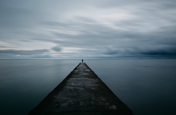 cloudy pier