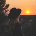 woman sunset
