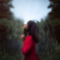 girl praying kneeling
