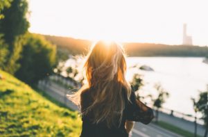 woman sunlight