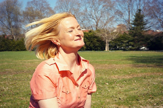 happy content woman