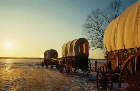 pioneers wagon mormon