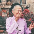 happy older woman