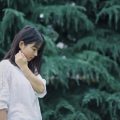 woman thinking trees