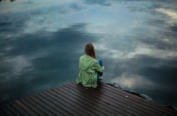 girl alone secluded