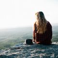 woman alone nature