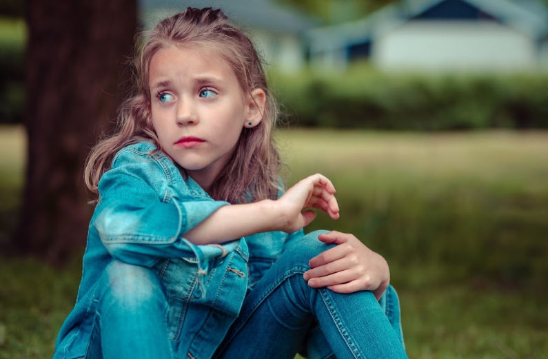 little girl bullying sticks and stones