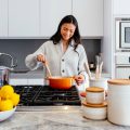 prepared kitchen smiling