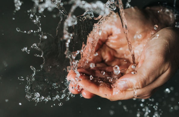 washing sticky hands
