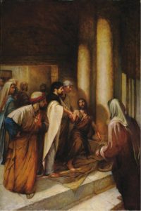 Peter healing a man