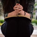 woman reading prayer