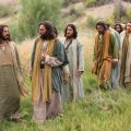 Christ walks path
