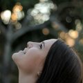 woman looking at sky