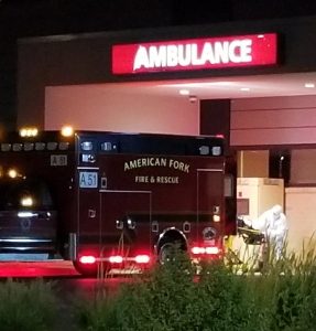 COVID ER ambulance